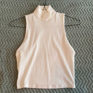 Zara Sleeveless White Turtleneck